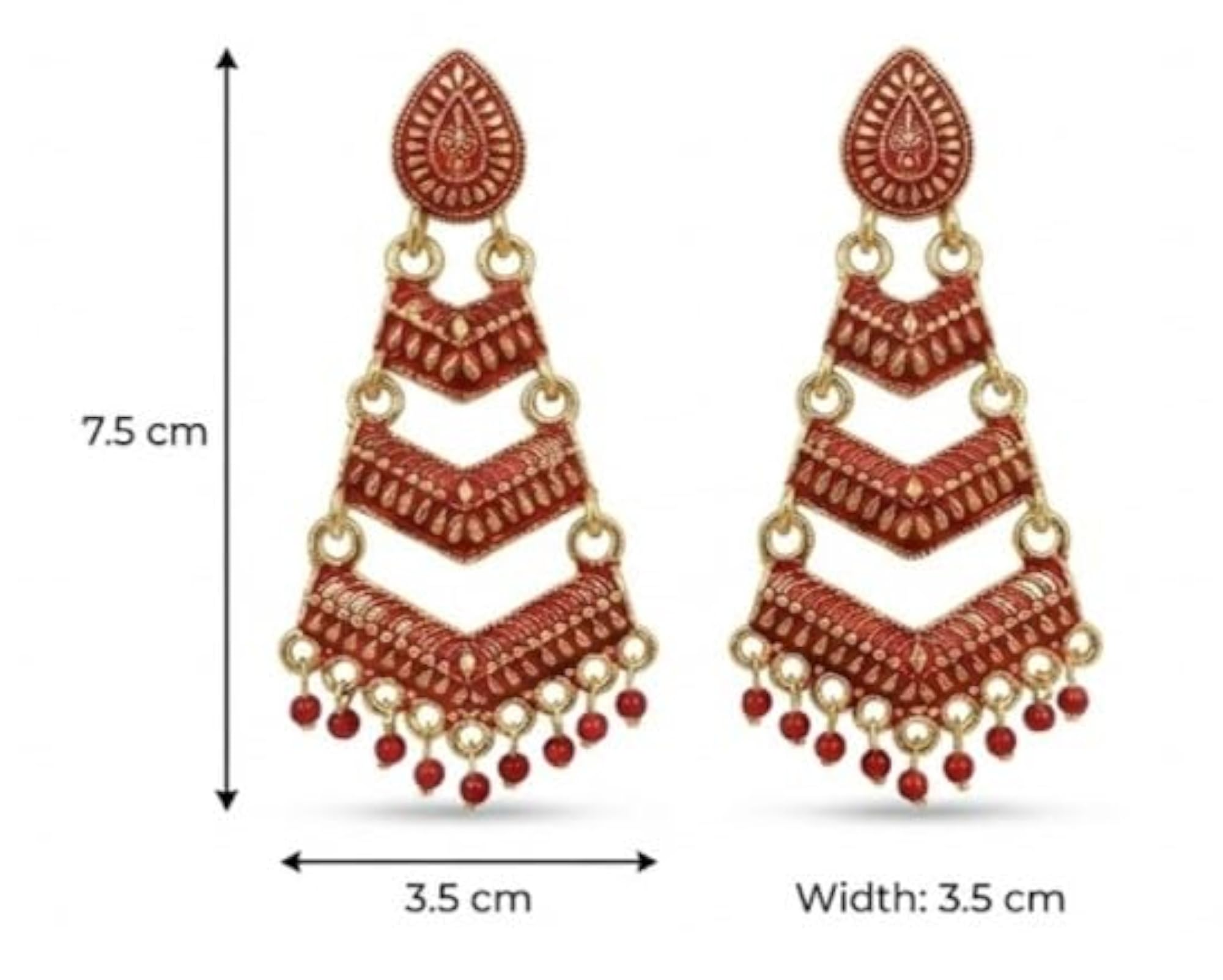 Traditional Jhumka Earrings for Women, Gold Plated & Oxidised